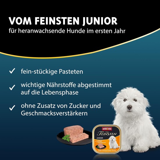 Animonda vom Feinsten Junior Dog Food, Wet Food for Growing Dogs Animonda vom Feinsten Junior Dog Food, Wet Food for Growing Dogs