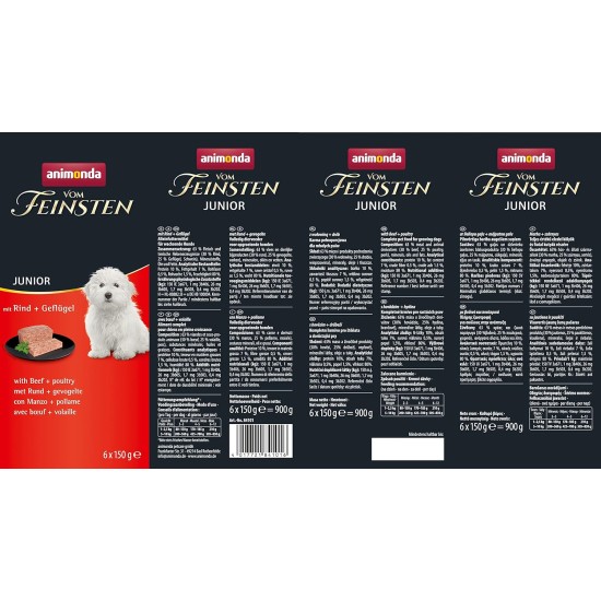 Animonda vom Feinsten Junior Dog Food, Wet Food for Growing Dogs Animonda vom Feinsten Junior Dog Food, Wet Food for Growing Dogs