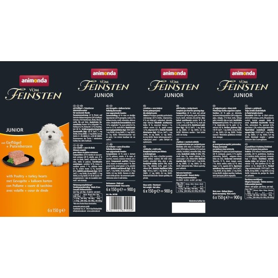 Animonda vom Feinsten Junior Dog Food, Wet Food for Growing Dogs Animonda vom Feinsten Junior Dog Food, Wet Food for Growing Dogs
