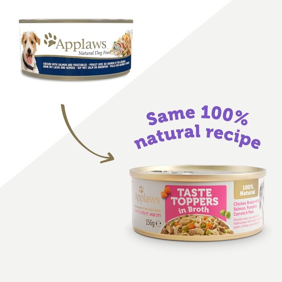 Applaws Dog Tin 156g Chicken Breast with Salmon and Vegetables Applaws Dog Tin 156g Chicken Breast with Salmon and Vegetables