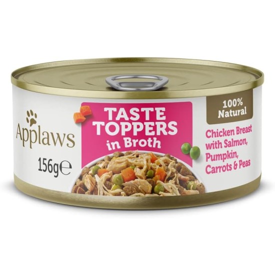 Applaws Premium Natural Wet Food for Dogs, Adult Chicken Breast with Ham and Vegetables in Broth 12 x 156 g Tin Applaws Premium Natural Wet Food for Dogs, Adult Chicken Breast with Ham and Vegetables in Broth 12 x 156 g Tin