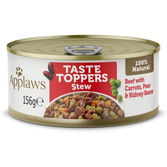 Applaws Premium Natural Wet Food for Dogs, Grain-Free Beef with Vegetables in Stew, 12 x 156 g Tin Applaws Premium Natural Wet Food for Dogs, Grain-Free Beef with Vegetables in Stew, 12 x 156 g Tin