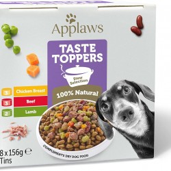 Applaws Premium Natural Wet Food for Dogs, Grain-Free Chicken, Beef, Lamb Selection with Vegetables in Stew, 8 x 156 g Tin Applaws Premium Natural Wet Food for Dogs, Grain-Free Chicken, Beef, Lamb Selection with Vegetables in Stew, 8 x 156 g Tin