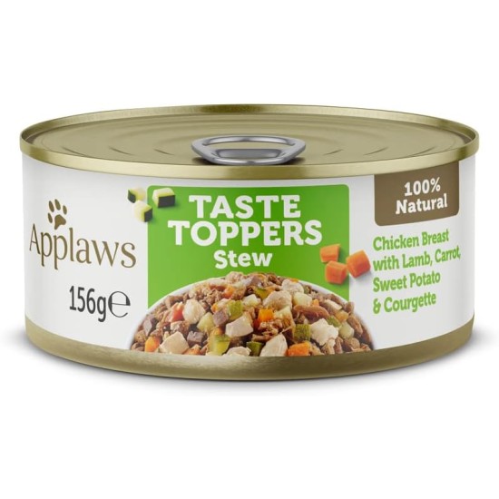 Applaws Premium Natural Wet Food for Dogs, Grain-Free Chicken, Beef, Lamb Selection with Vegetables in Stew, 8 x 156 g Tin Applaws Premium Natural Wet Food for Dogs, Grain-Free Chicken, Beef, Lamb Selection with Vegetables in Stew, 8 x 156 g Tin