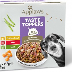 Applaws Premium Natural Wet Food for Dogs, Grain-Free Chicken, Beef and Lamb in Jelly, 8 x 156 g Tin Applaws Premium Natural Wet Food for Dogs, Grain-Free Chicken, Beef and Lamb in Jelly, 8 x 156 g Tin