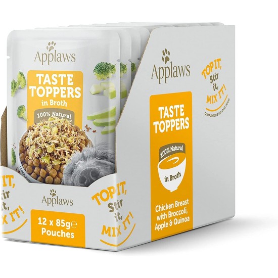 Applaws Premium Natural Wet Food for Dogs, Grain-Free Selection of Chicken and Fish in Sauce, Food Topping for Dogs 6 x 85 g Pack Applaws Premium Natural Wet Food for Dogs, Grain-Free Selection of Chicken and Fish in Sauce, Food Topping for Dogs 6 x 85 g Pack