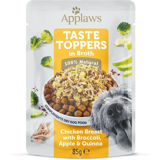 Applaws Premium Natural Wet Food for Dogs, Grain-Free Selection of Chicken and Fish in Sauce, Food Topping for Dogs 6 x 85 g Pack Applaws Premium Natural Wet Food for Dogs, Grain-Free Selection of Chicken and Fish in Sauce, Food Topping for Dogs 6 x 85 g Pack