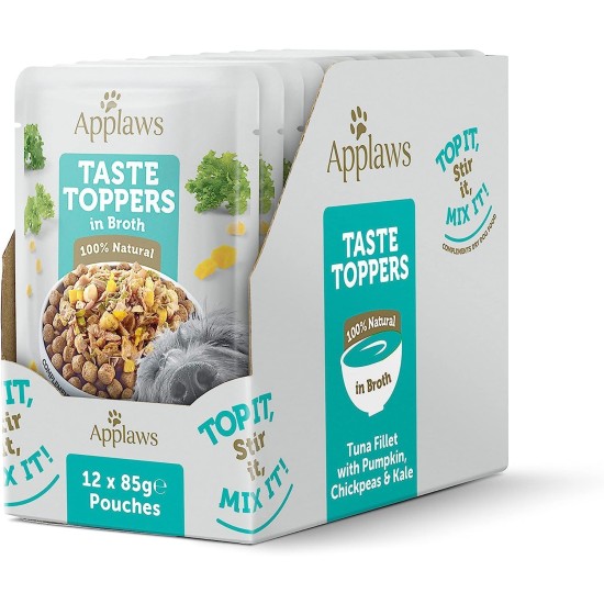 Applaws Premium Natural Wet Food for Dogs, Grain-Free Selection of Chicken and Fish in Sauce, Food Topping for Dogs 6 x 85 g Pack Applaws Premium Natural Wet Food for Dogs, Grain-Free Selection of Chicken and Fish in Sauce, Food Topping for Dogs 6 x 85 g Pack