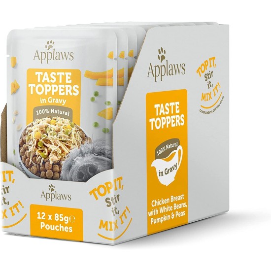 Applaws Premium Natural Wet Food for Dogs, Grain-Free Selection of Chicken and Fish in Sauce, Food Topping for Dogs 6 x 85 g Pack Applaws Premium Natural Wet Food for Dogs, Grain-Free Selection of Chicken and Fish in Sauce, Food Topping for Dogs 6 x 85 g Pack