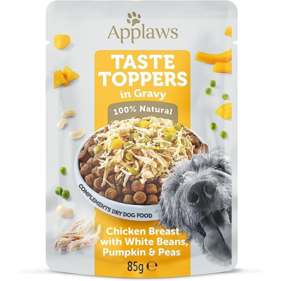 Applaws Premium Natural Wet Food for Dogs, Grain-Free Selection of Chicken and Fish in Sauce, Food Topping for Dogs 6 x 85 g Pack Applaws Premium Natural Wet Food for Dogs, Grain-Free Selection of Chicken and Fish in Sauce, Food Topping for Dogs 6 x 85 g Pack