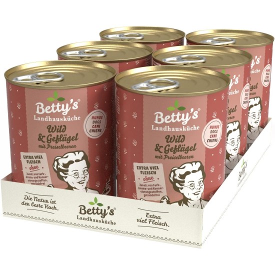 Betty's Country House Kitchen Dog Lamb & Rice 6 x 800 g Suitable for All Dog Breeds High Organic Availability We Pay Attention to Best Quality Betty's Country House Kitchen Dog Lamb & Rice 6 x 800 g Suitable for All Dog Breeds High Organic Availability We Pay Attention to Best Quality