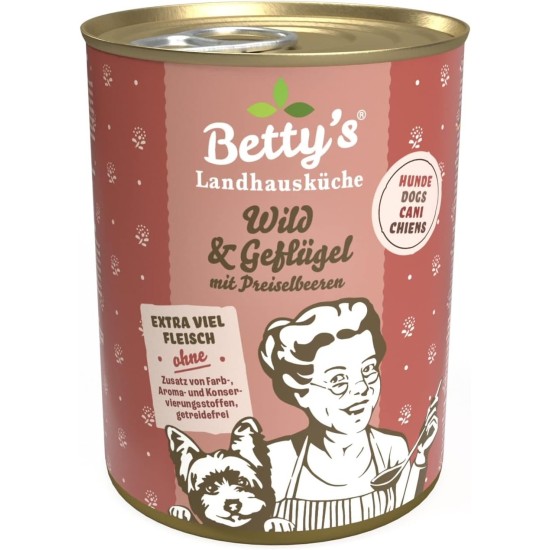 Betty's Country House Kitchen Dog Lamb & Rice 6 x 800 g Suitable for All Dog Breeds High Organic Availability We Pay Attention to Best Quality Betty's Country House Kitchen Dog Lamb & Rice 6 x 800 g Suitable for All Dog Breeds High Organic Availability We Pay Attention to Best Quality