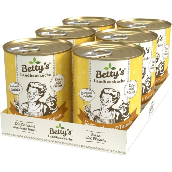 Betty's Country House Kitchen Dog Lamb & Rice 6 x 800 g Suitable for All Dog Breeds High Organic Availability We Pay Attention to Best Quality Betty's Country House Kitchen Dog Lamb & Rice 6 x 800 g Suitable for All Dog Breeds High Organic Availability We Pay Attention to Best Quality