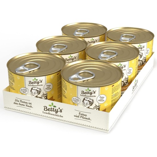 Betty's Country House Kitchen Dog Lamb & Rice 6 x 800 g Suitable for All Dog Breeds High Organic Availability We Pay Attention to Best Quality Betty's Country House Kitchen Dog Lamb & Rice 6 x 800 g Suitable for All Dog Breeds High Organic Availability We Pay Attention to Best Quality