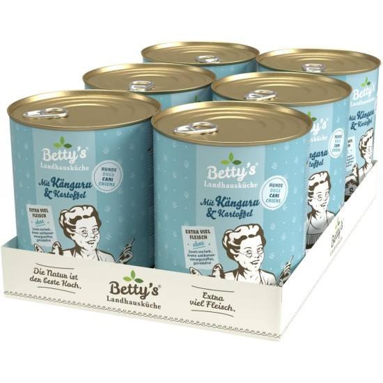 Betty's Country House Kitchen Dog Lamb & Rice 6 x 800 g Suitable for All Dog Breeds High Organic Availability We Pay Attention to Best Quality Betty's Country House Kitchen Dog Lamb & Rice 6 x 800 g Suitable for All Dog Breeds High Organic Availability We Pay Attention to Best Quality