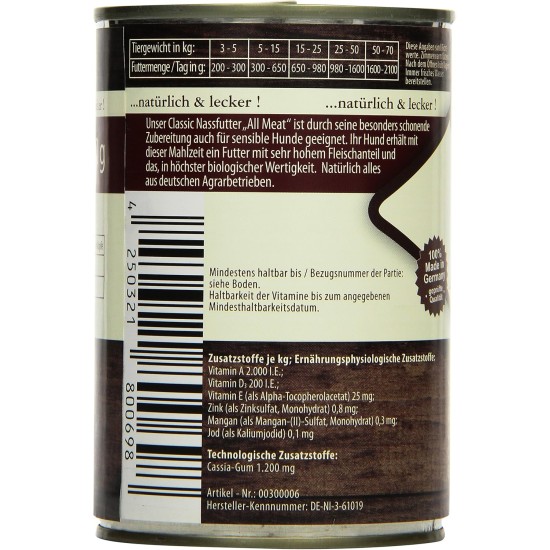 Betty's Country House Kitchen Dog Lamb & Rice 6 x 800 g Suitable for All Dog Breeds High Organic Availability We Pay Attention to Best Quality Betty's Country House Kitchen Dog Lamb & Rice 6 x 800 g Suitable for All Dog Breeds High Organic Availability We Pay Attention to Best Quality