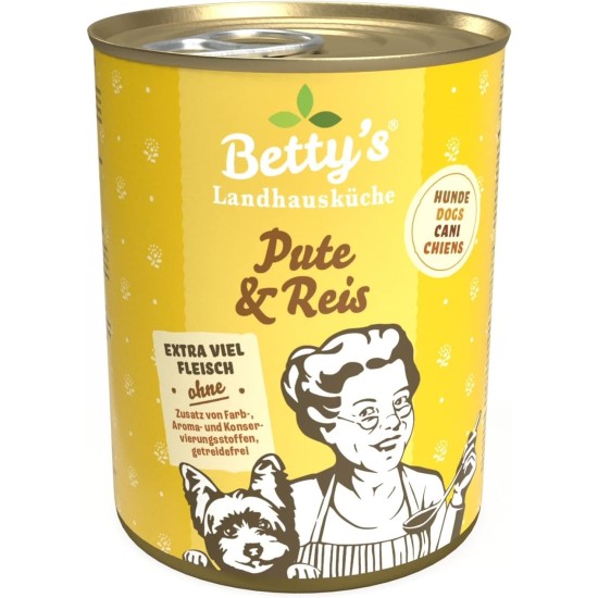 Betty's Country House Kitchen Dog Lamb & Rice 6 x 800 g Suitable for All Dog Breeds High Organic Availability We Pay Attention to Best Quality Betty's Country House Kitchen Dog Lamb & Rice 6 x 800 g Suitable for All Dog Breeds High Organic Availability We Pay Attention to Best Quality