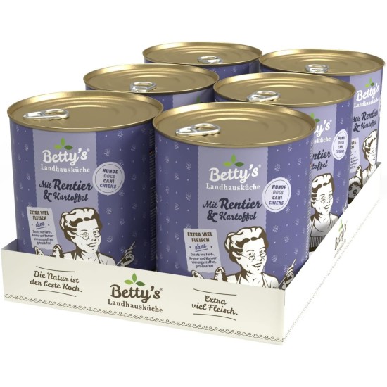 Betty's Country House Kitchen Dog Lamb & Rice 6 x 800 g Suitable for All Dog Breeds High Organic Availability We Pay Attention to Best Quality Betty's Country House Kitchen Dog Lamb & Rice 6 x 800 g Suitable for All Dog Breeds High Organic Availability We Pay Attention to Best Quality