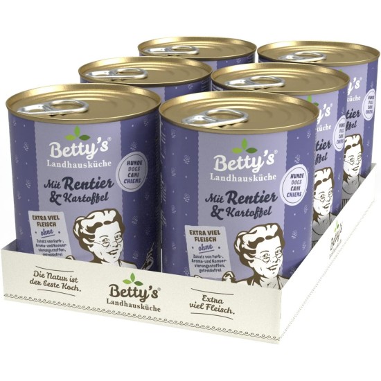 Betty's Country House Kitchen Dog Lamb & Rice 6 x 800 g Suitable for All Dog Breeds High Organic Availability We Pay Attention to Best Quality Betty's Country House Kitchen Dog Lamb & Rice 6 x 800 g Suitable for All Dog Breeds High Organic Availability We Pay Attention to Best Quality