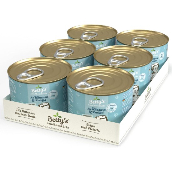 Betty's Country House Kitchen Dog Lamb & Rice 6 x 800 g Suitable for All Dog Breeds High Organic Availability We Pay Attention to Best Quality Betty's Country House Kitchen Dog Lamb & Rice 6 x 800 g Suitable for All Dog Breeds High Organic Availability We Pay Attention to Best Quality