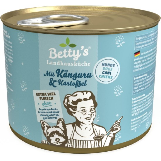 Betty's Country House Kitchen Dog Lamb & Rice 6 x 800 g Suitable for All Dog Breeds High Organic Availability We Pay Attention to Best Quality Betty's Country House Kitchen Dog Lamb & Rice 6 x 800 g Suitable for All Dog Breeds High Organic Availability We Pay Attention to Best Quality