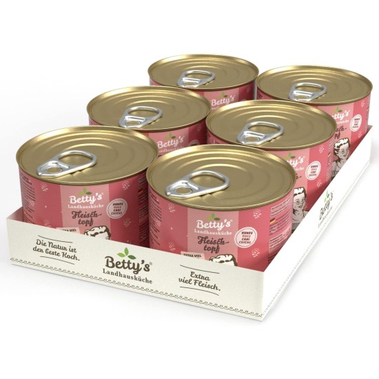 Betty's Country House Kitchen Dog Lamb & Rice 6 x 800 g Suitable for All Dog Breeds High Organic Availability We Pay Attention to Best Quality Betty's Country House Kitchen Dog Lamb & Rice 6 x 800 g Suitable for All Dog Breeds High Organic Availability We Pay Attention to Best Quality