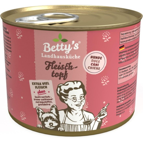 Betty's Country House Kitchen Dog Lamb & Rice 6 x 800 g Suitable for All Dog Breeds High Organic Availability We Pay Attention to Best Quality Betty's Country House Kitchen Dog Lamb & Rice 6 x 800 g Suitable for All Dog Breeds High Organic Availability We Pay Attention to Best Quality