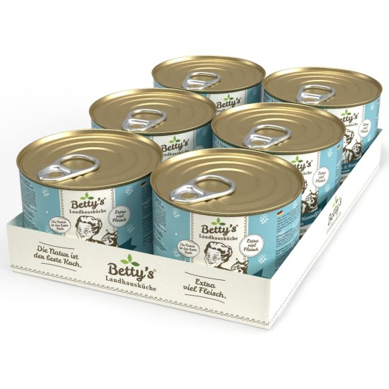Betty's Country House Kitchen Dog Lamb & Rice 6 x 800 g Suitable for All Dog Breeds High Organic Availability We Pay Attention to Best Quality Betty's Country House Kitchen Dog Lamb & Rice 6 x 800 g Suitable for All Dog Breeds High Organic Availability We Pay Attention to Best Quality