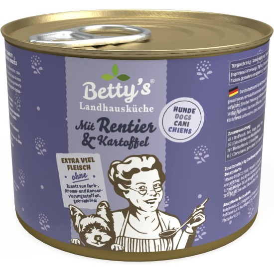 Betty's Country House Kitchen Dog Lamb & Rice 6 x 800 g Suitable for All Dog Breeds High Organic Availability We Pay Attention to Best Quality Betty's Country House Kitchen Dog Lamb & Rice 6 x 800 g Suitable for All Dog Breeds High Organic Availability We Pay Attention to Best Quality