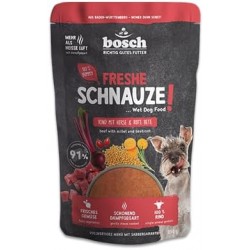 Bosch Freshe Schnout, Beef with Millet and Beetroot 1 x 250 g, Gentle Steam-Cooked Wet Food for Dogs, Complete Food with High Meat Content, 250 g Dog Wet Food