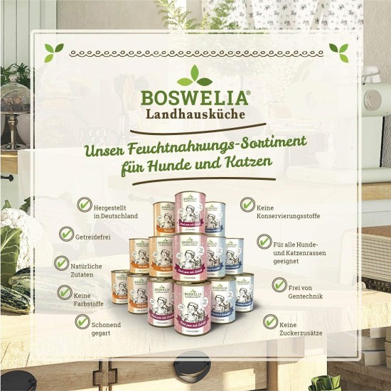 Boswelia Country House Kitchen Dog Duck and Poultry 6 x 200 g Suitable for All Dog Breeds High Organic Availability We Pay Attention to Best Quality Boswelia Country House Kitchen Dog Duck and Poultry 6 x 200 g Suitable for All Dog Breeds High Organic Availability We Pay Attention to Best Quality