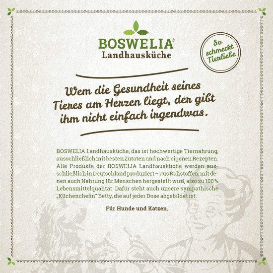 Boswelia Country House Kitchen Dog Duck and Poultry 6 x 200 g Suitable for All Dog Breeds High Organic Availability We Pay Attention to Best Quality Boswelia Country House Kitchen Dog Duck and Poultry 6 x 200 g Suitable for All Dog Breeds High Organic Availability We Pay Attention to Best Quality