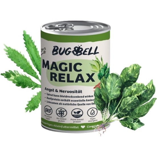 BugBell 400 g Wet Food, Vegetable & Whole Food, Low Purine, Bowl Experience with Jackfruit, for Active Dogs, Banana & Chia & L-Carnitine as Energy Supplier, Made in Germany BugBell 400 g Wet Food, Vegetable & Whole Food, Low Purine, Bowl Experience with Jackfruit, for Active Dogs, Banana & Chia & L-Carnitine as Energy Supplier, Made in Germany