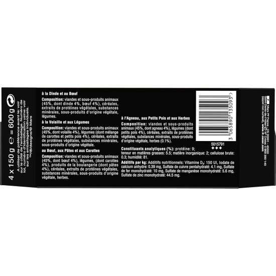 CESAR Barquettes Mini filets en sauce - 4 variétés - Pour chien adulte - 4 x 150 g (x6) CESAR Barquettes Mini filets en sauce - 4 variétés - Pour chien adulte - 4 x 150 g (x6)