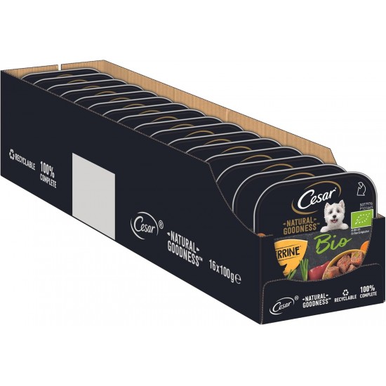 CESAR® NATURAL GOODNESS™ Schale Terrine Bio mit Huhn 16 x 100g CESAR® NATURAL GOODNESS™ Schale Terrine Bio mit Huhn 16 x 100g