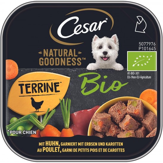 CESAR® NATURAL GOODNESS™ Schale Terrine Bio mit Huhn 16 x 100g CESAR® NATURAL GOODNESS™ Schale Terrine Bio mit Huhn 16 x 100g