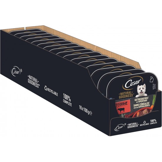 CESAR® NATURAL GOODNESS™ Schale Terrine Bio mit Huhn 16 x 100g CESAR® NATURAL GOODNESS™ Schale Terrine Bio mit Huhn 16 x 100g