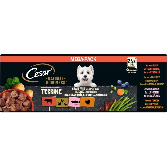 CESAR® NATURAL GOODNESS™ Schale Terrine Bio mit Huhn 16 x 100g CESAR® NATURAL GOODNESS™ Schale Terrine Bio mit Huhn 16 x 100g