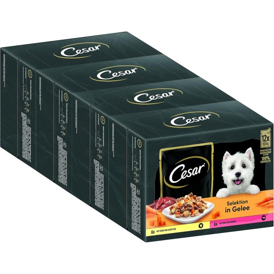 CESAR® Portionsbeutel Multipack Mega Pack Selektion in Sauce 4 Varietäten 40x100g CESAR® Portionsbeutel Multipack Mega Pack Selektion in Sauce 4 Varietäten 40x100g