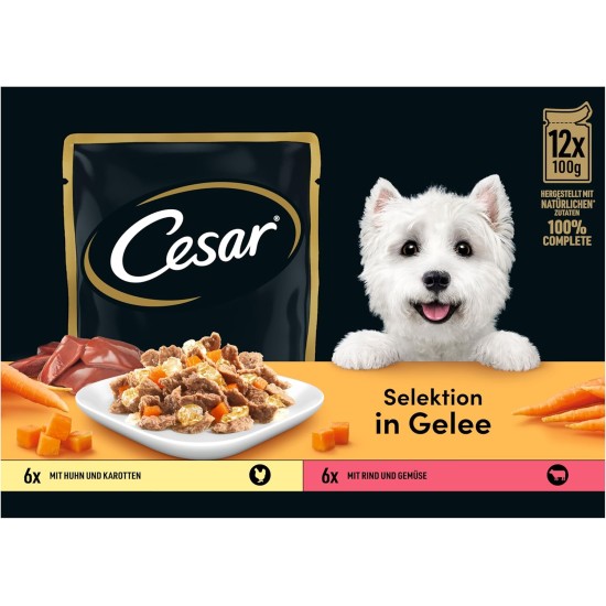 CESAR® Portionsbeutel Multipack Mega Pack Selektion in Sauce 4 Varietäten 40x100g CESAR® Portionsbeutel Multipack Mega Pack Selektion in Sauce 4 Varietäten 40x100g
