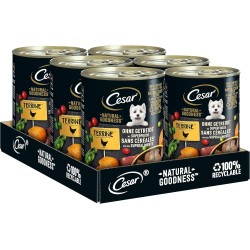 Cesar Adult Natural Goodness Wet Dog Food, 6 x 400 g, Balanced Premium Dog Food Wet, Rich in Chicken, Made with Natural Ingredients Cesar Adult Natural Goodness Wet Dog Food, 6 x 400 g, Balanced Premium Dog Food Wet, Rich in Chicken, Made with Natural Ingredients