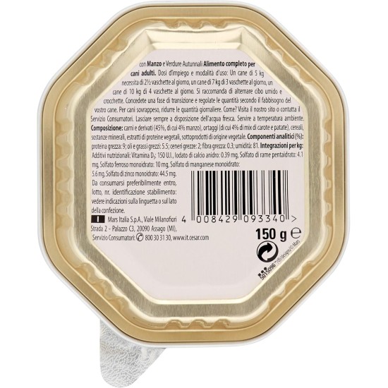 Cesar Chef Dog Food 150g - 14 Tins Cesar Chef Dog Food 150g - 14 Tins
