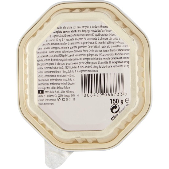 Cesar Chef Dog Food 150g - 14 Tins Cesar Chef Dog Food 150g - 14 Tins