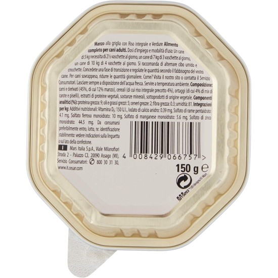 Cesar Chef Dog Food 150g - 14 Tins Cesar Chef Dog Food 150g - 14 Tins