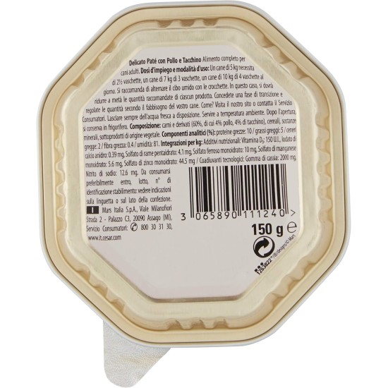 Cesar Classic Recipes Dog Food with Delicious Chicken and Beef 150g 14 Bowls Cesar Classic Recipes Dog Food with Delicious Chicken and Beef 150g 14 Bowls