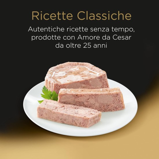 Cesar Classic Recipes Dog Food with Delicious Chicken and Beef 150g 14 Bowls Cesar Classic Recipes Dog Food with Delicious Chicken and Beef 150g 14 Bowls