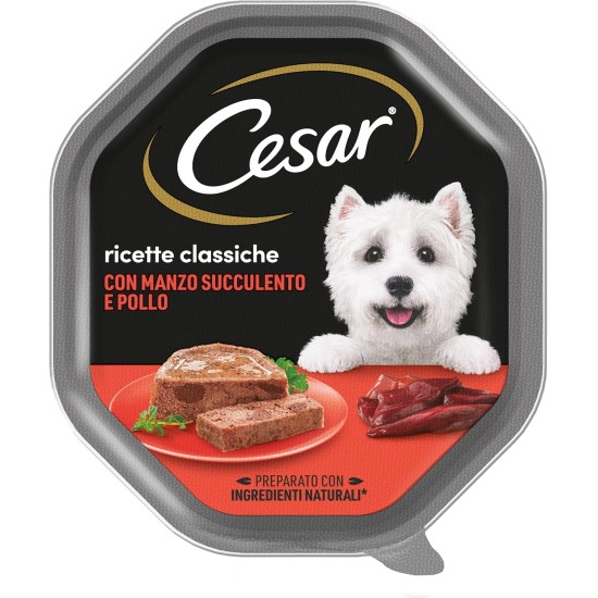Cesar Classic Recipes Dog Food with Tender Chicken and Turkey 150 g - 14 Bowls Cesar Classic Recipes Dog Food with Tender Chicken and Turkey 150 g - 14 Bowls