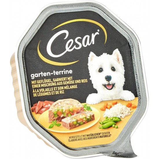 Cesar Dog Food Wet Food Garden Variety with Poultry, Vegetables and Rice, 14 Bowls (14 x 150 g) Cesar Dog Food Wet Food Garden Variety with Poultry, Vegetables and Rice, 14 Bowls (14 x 150 g)