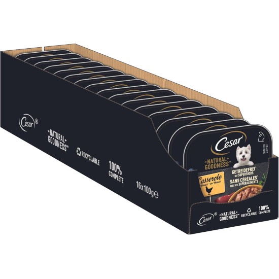Cesar Dog Food Wet Food Garden Variety with Poultry, Vegetables and Rice, 14 Bowls (14 x 150 g) Cesar Dog Food Wet Food Garden Variety with Poultry, Vegetables and Rice, 14 Bowls (14 x 150 g)