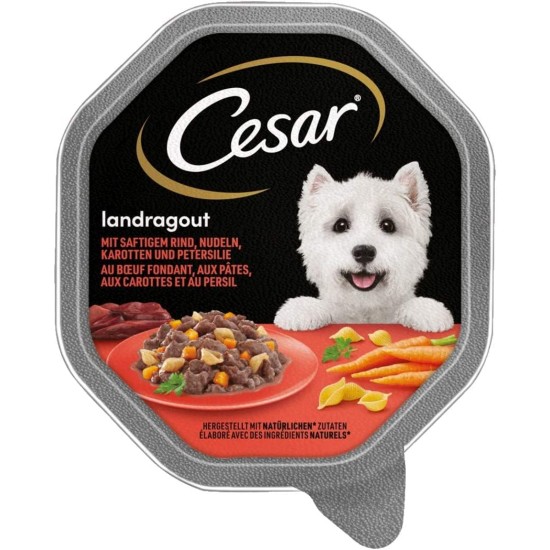Cesar Dog Food Wet Food Recommendation of the Chef with Lightly Grilled Chicken Pieces, Natural Rice and Vegetables in Sauce, 14 Bowls (14 x 150 g) Cesar Dog Food Wet Food Recommendation of the Chef with Lightly Grilled Chicken Pieces, Natural Rice and Vegetables in Sauce, 14 Bowls (14 x 150 g)